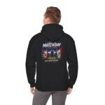 matchday soccer unisex hoodie – 'matchday: the world is watching' back print, let's make history