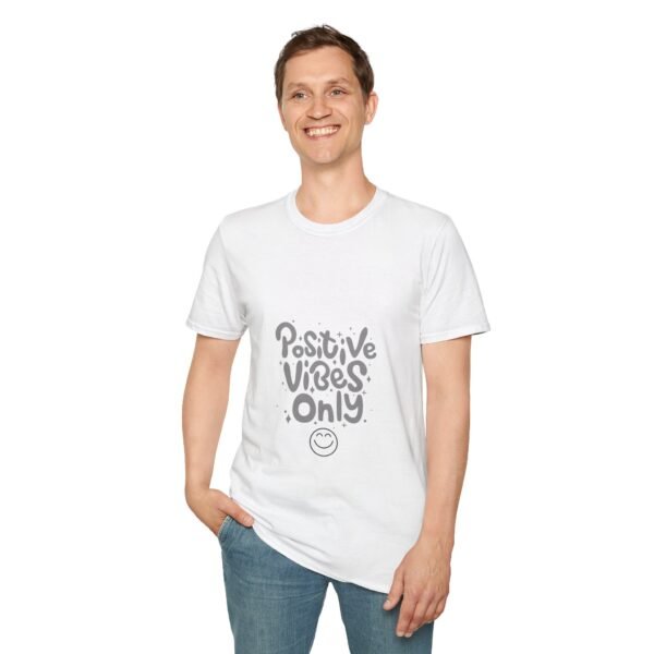 positive vibes only unisex t shirt — retro happy script tee