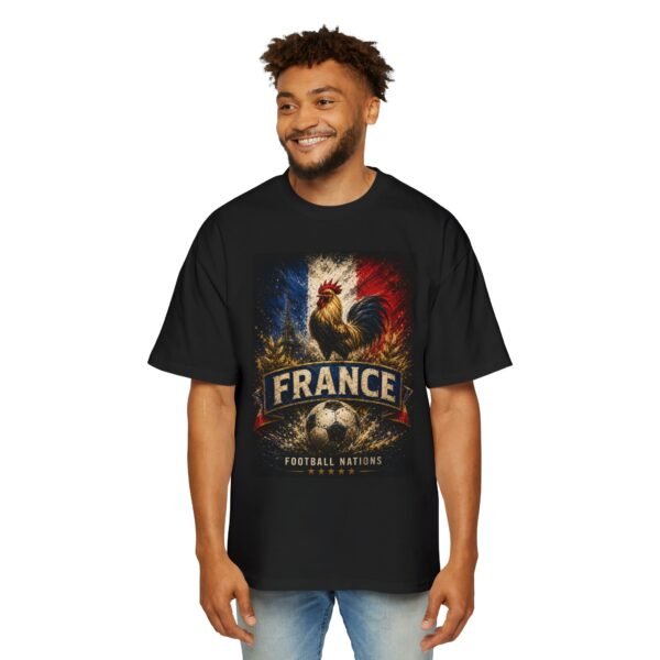 france football rooster men's oversized t shirt