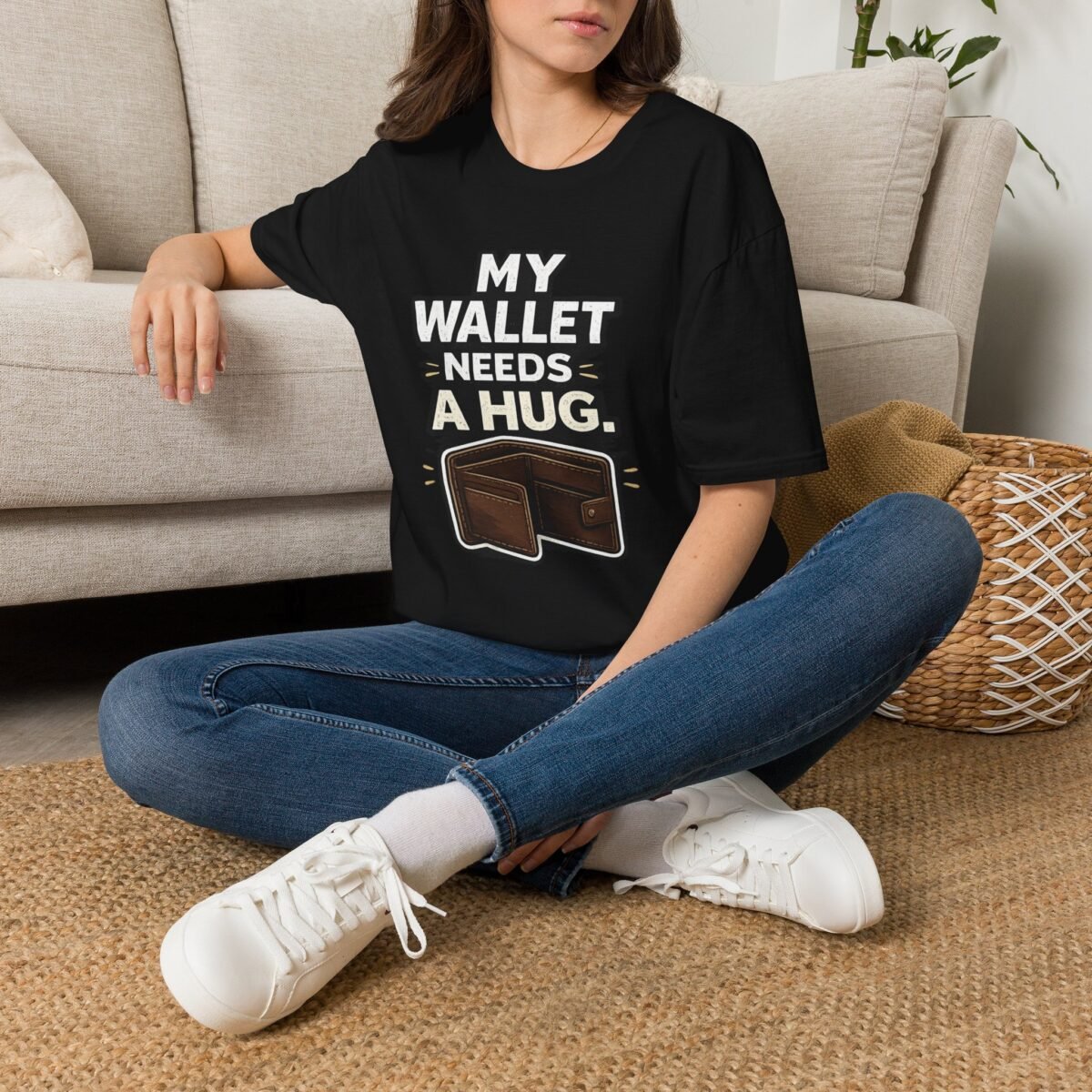 my wallet needs a hug unisex t shirt — funny wallet graphic tee