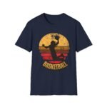 basketball sunset unisex t shirt — vintage silhouette dunk graphic