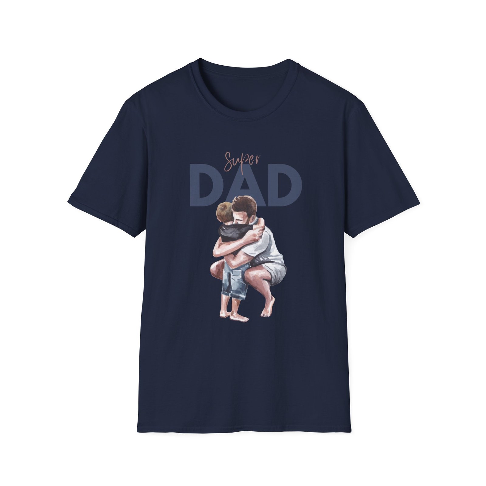 super dad unisex t shirt — father & child hug graphic tee, father’s day gift