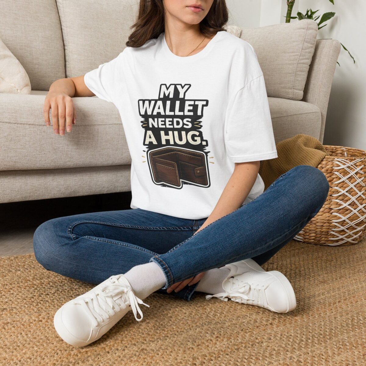 my wallet needs a hug unisex t shirt — funny wallet graphic tee