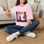 yoga connects women t‑shirt — mind body soul graphic tee