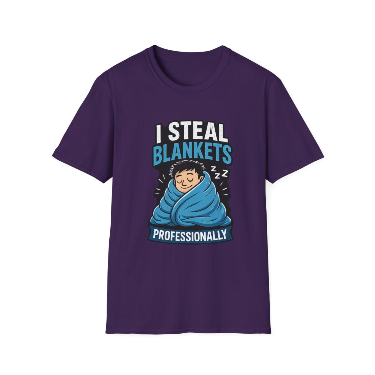 i steal blankets unisex t shirt — funny cozy blanket thief graphic tee