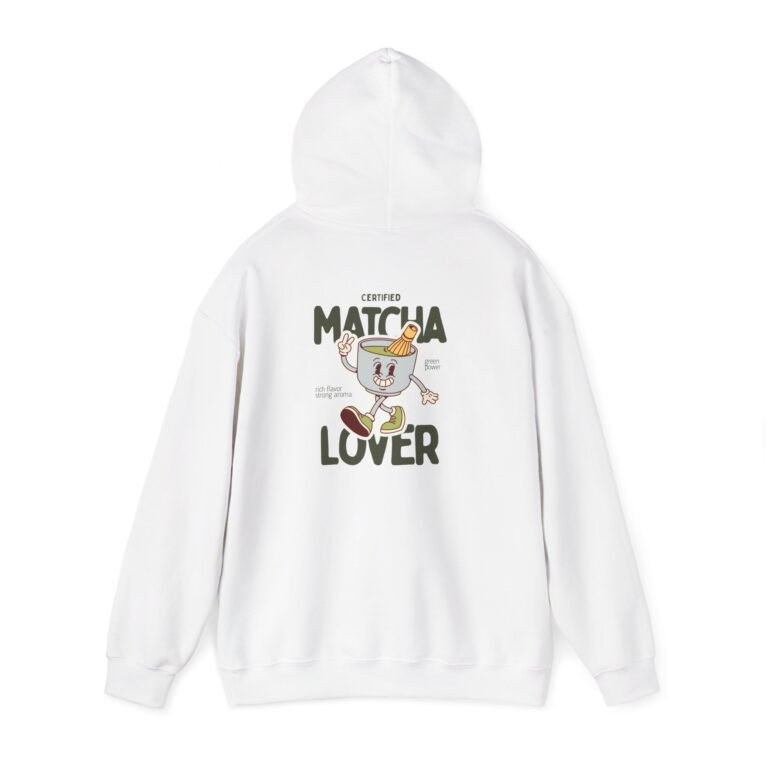 matcha lover unisex hoodie — cute retro matcha cup graphic sweatshirt