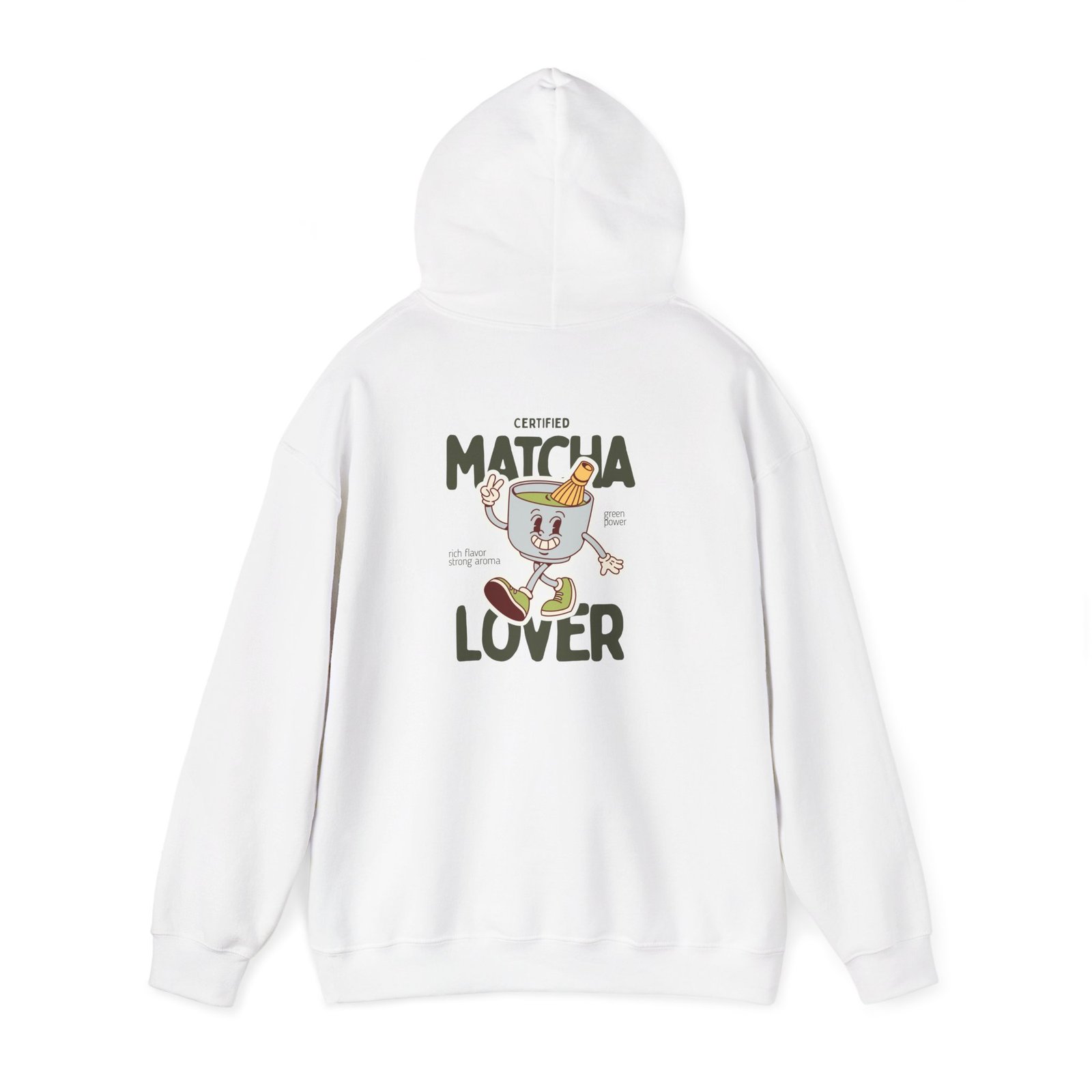 matcha lover unisex hoodie — cute retro matcha cup graphic sweatshirt