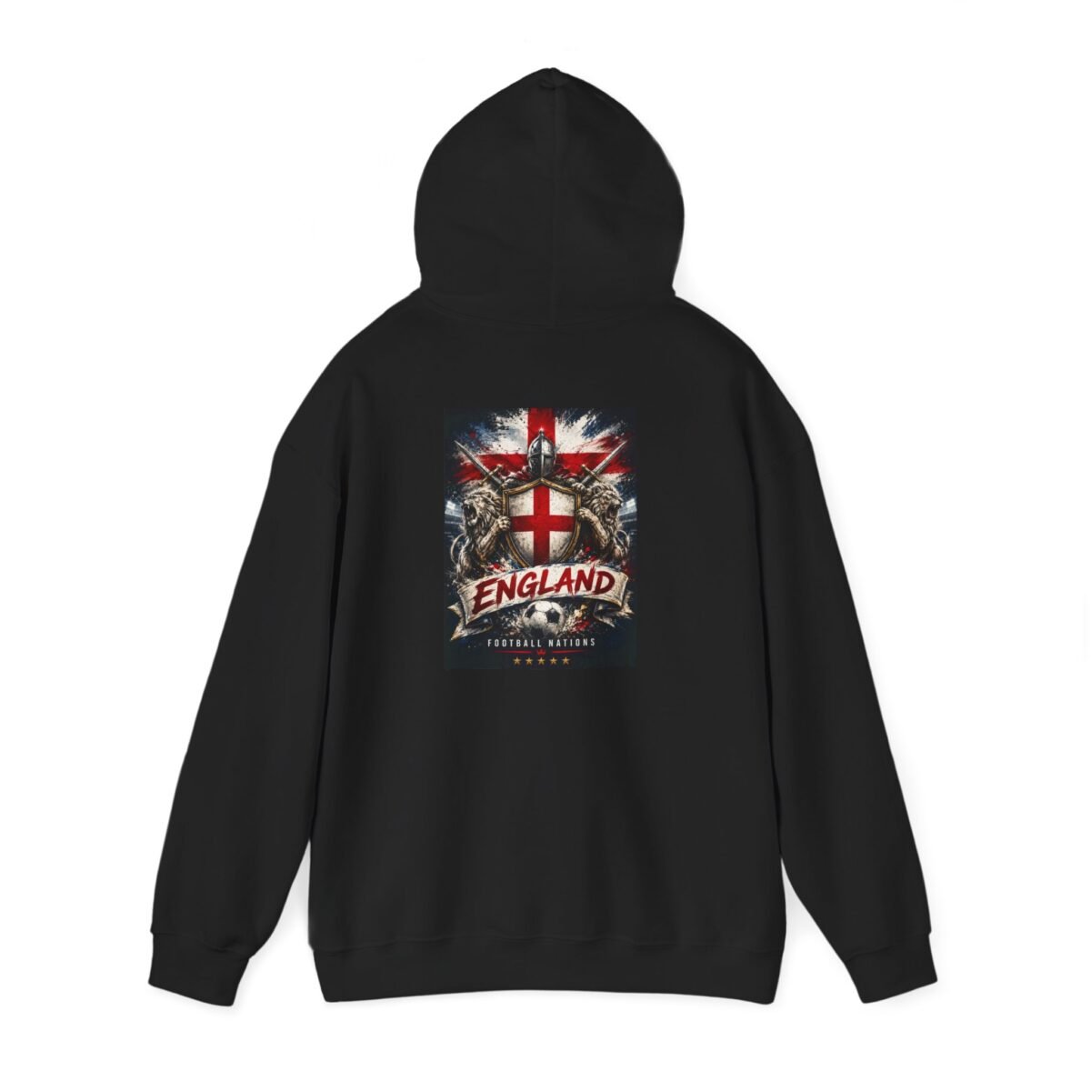 england flag unisex hoodie — vintage st. george cross rugby / soccer supporter sweatshirt
