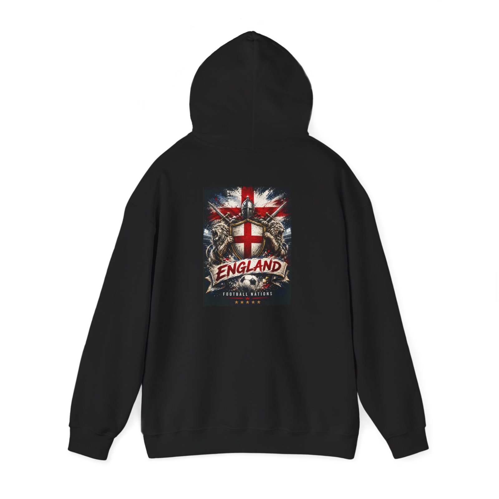 england flag unisex hoodie — vintage st. george cross rugby / soccer supporter sweatshirt