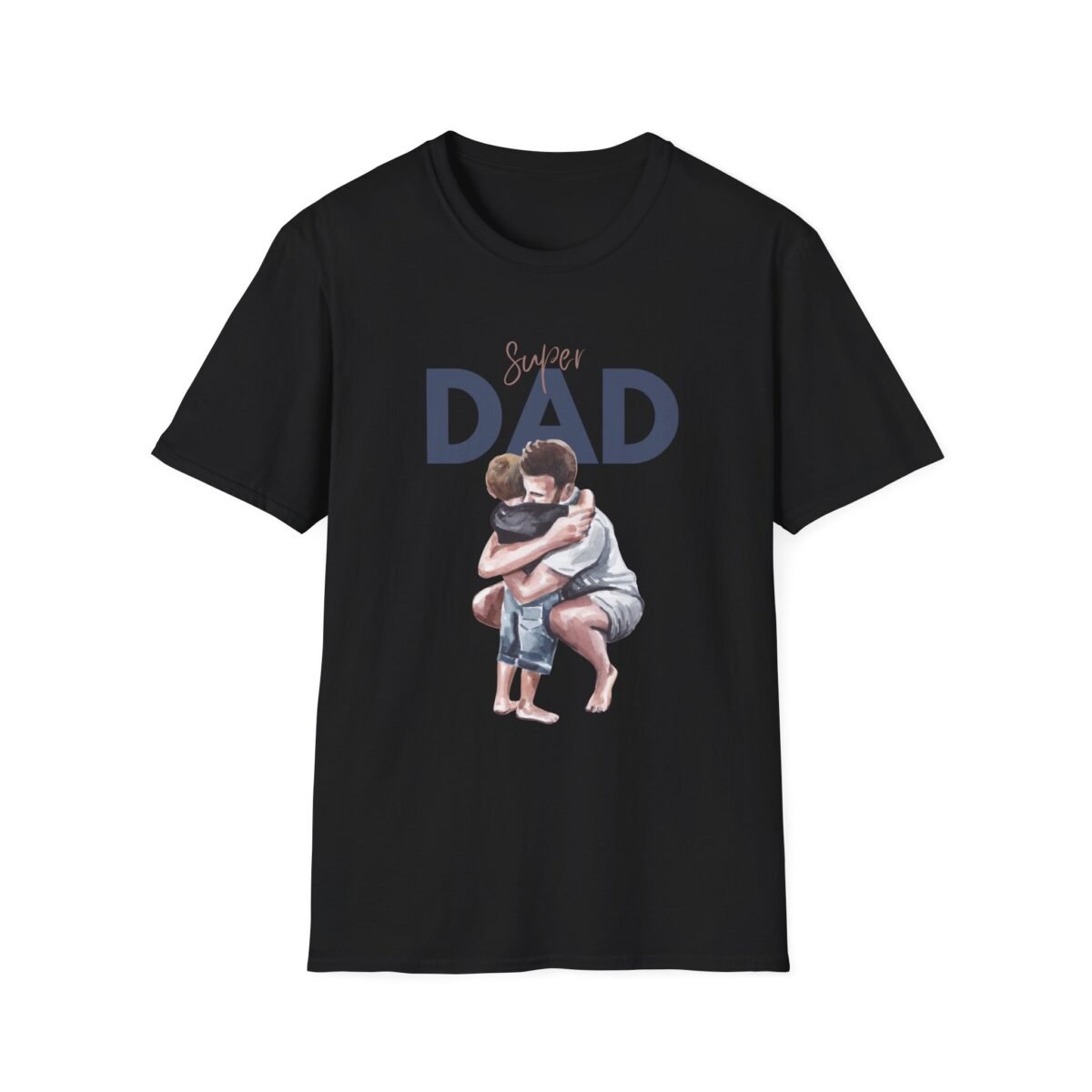 super dad unisex t shirt — father & child hug graphic tee, father’s day gift