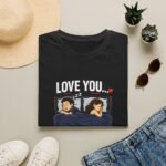 unisex t‑shirt — "love you… but move over" couples sleep humor tee