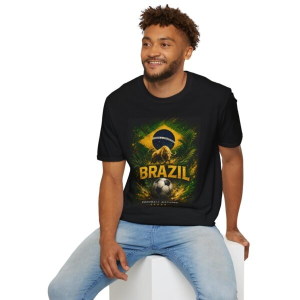brazil flag lion unisex t shirt — brazil football nations graphic tee