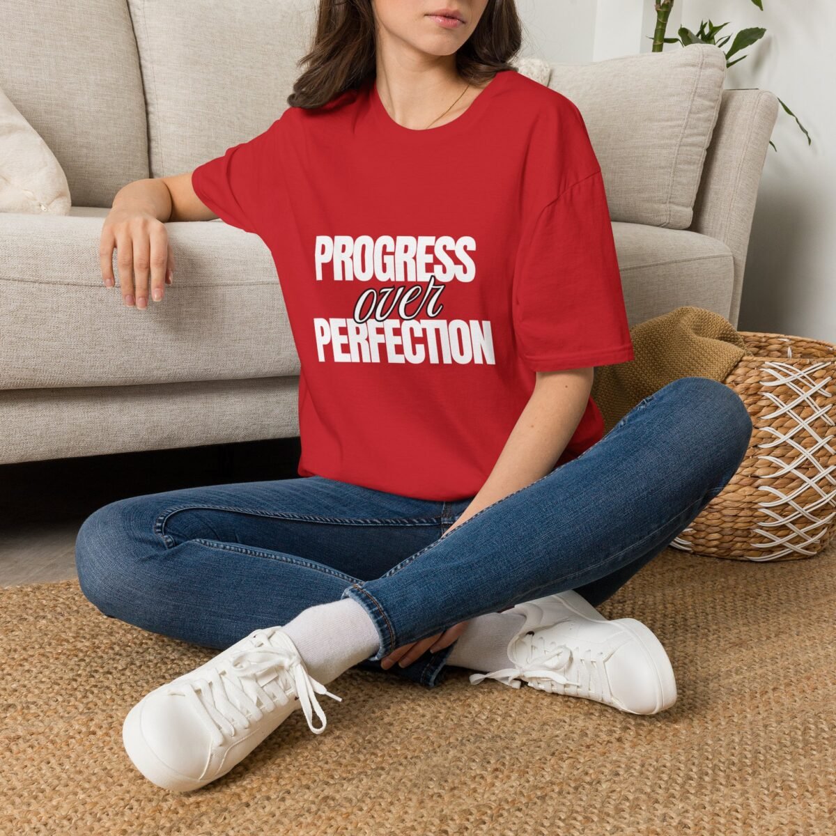 progress over perfection unisex t shirt — inspirational growth motivation tee
