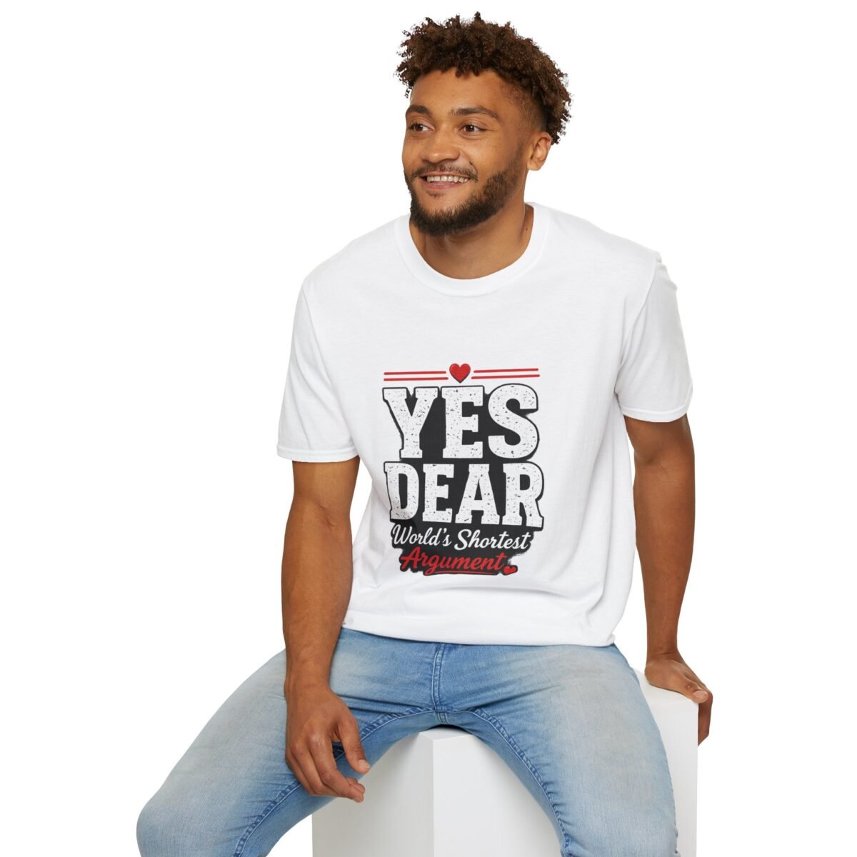 yes dear unisex t shirt — funny couples tee, “world’s shortest argument” graphic shirt
