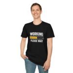 working please wait unisex t shirt — funny loading bar tee for remote workers & developers