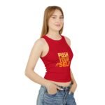 push your self racer women's tank crop top – women's motivational workout tank top