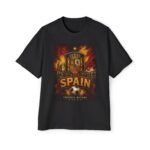spain football tee — vintage spanish crest soccer men's oversized t shirt