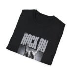rock on unisex t‑shirt — retro hand sign graphic tee
