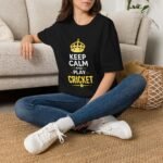 keep calm and play cricket unisex t shirt — cricket fan tee