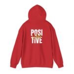 positive vibes unisex hoodie — bold typography motivational backprint