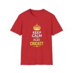 keep calm and play cricket unisex t shirt — cricket fan tee