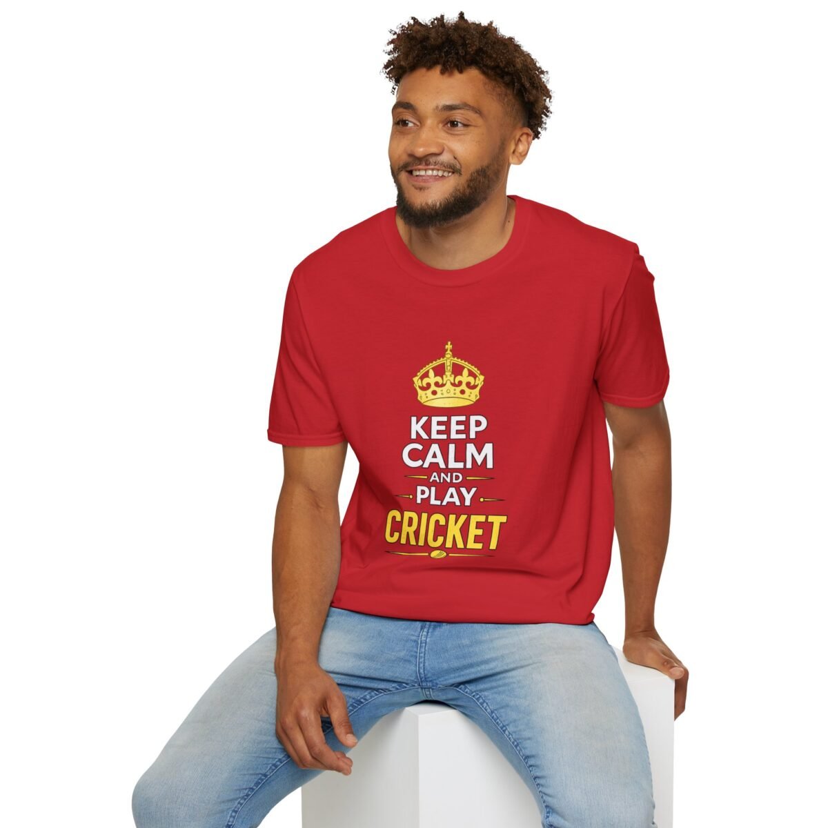 keep calm and play cricket unisex t shirt — cricket fan tee