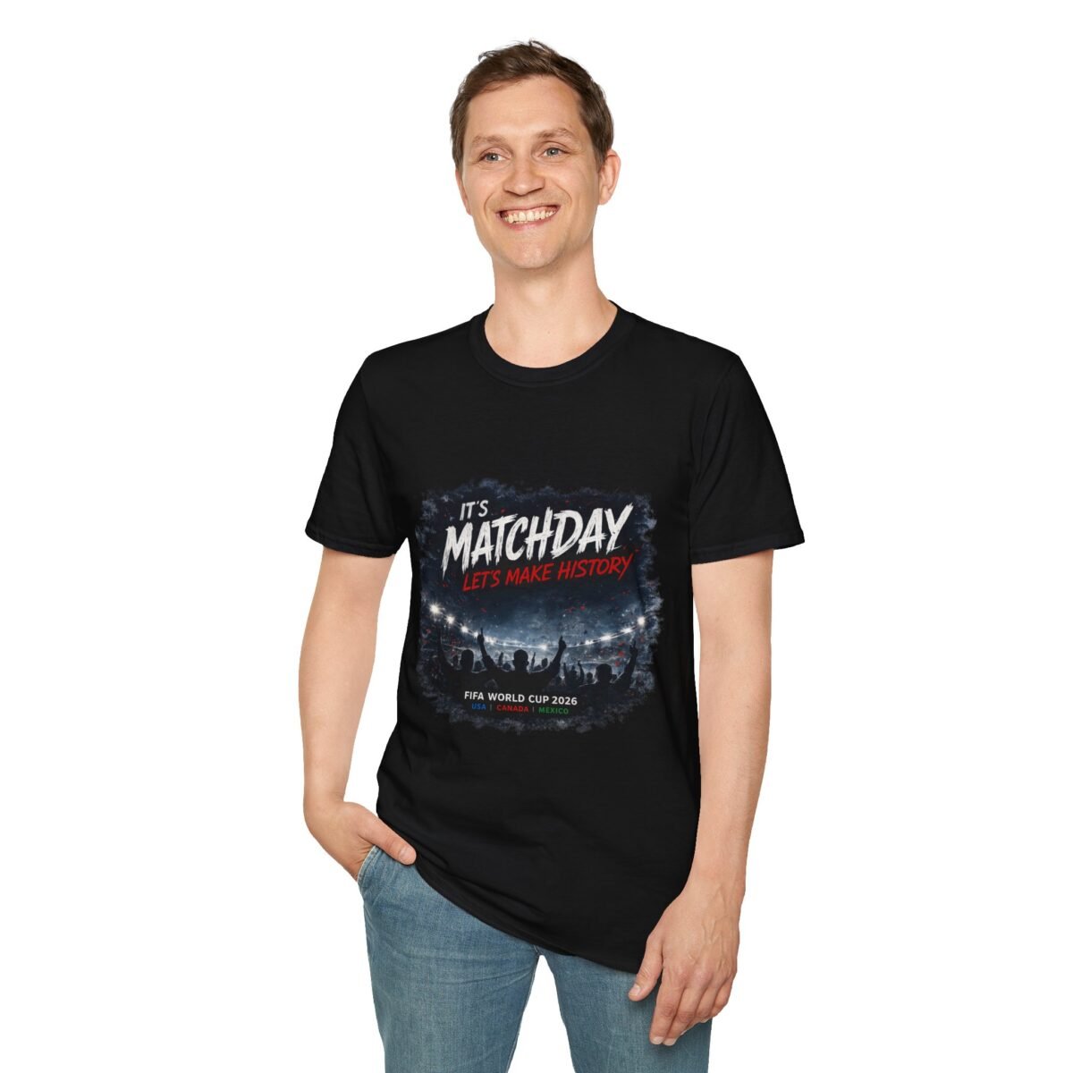 matchday unisex t shirt "it's matchday, let's make history" soccer fan tee