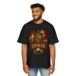 spain football tee — vintage spanish crest soccer men's oversized t shirt