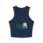 good vibes sun racer tank — women's cute graphic womens crop tank top
