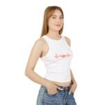 coffee heartbeat racer women tank crop top