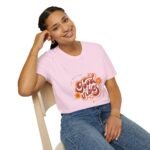 good vibes unisex t shirt — retro floral "keep breathing" graphic tee