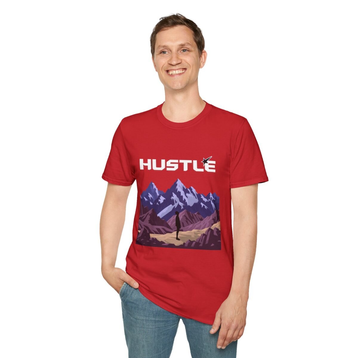 hustle mountain unisex t shirt — motivational adventure graphic tee