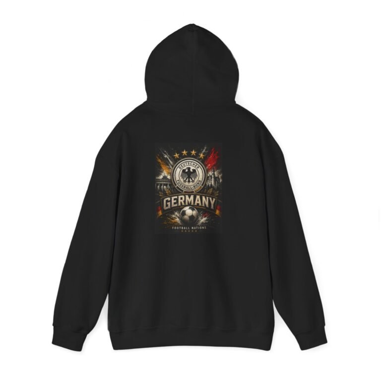 germany soccer unisex hoodie — football crest with eagle & flags