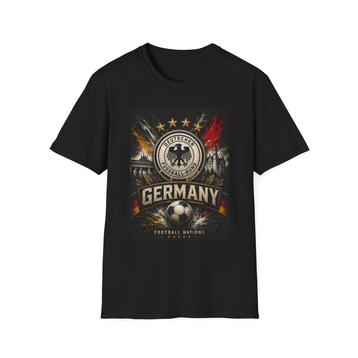 germany football unisex t shirt – deutscher fussball bund retro crest tee