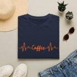 coffee heartbeat unisex t shirt — funny caffeine lover tee
