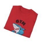 gym lover unisex t‑shirt — funny muscular shark gym workout tee