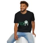 good vibes sun unisex t shirt — retro green positive graphic tee