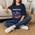 hustle mountain unisex t shirt — motivational adventure graphic tee