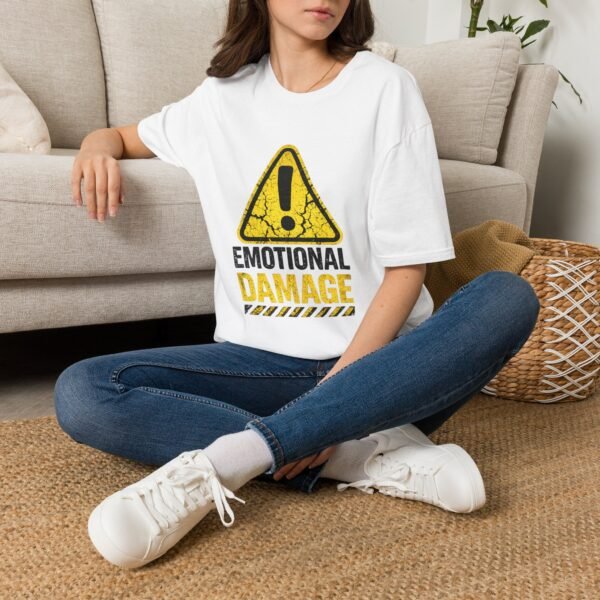 emotional damage unisex t shirt — warning sign graphic tee