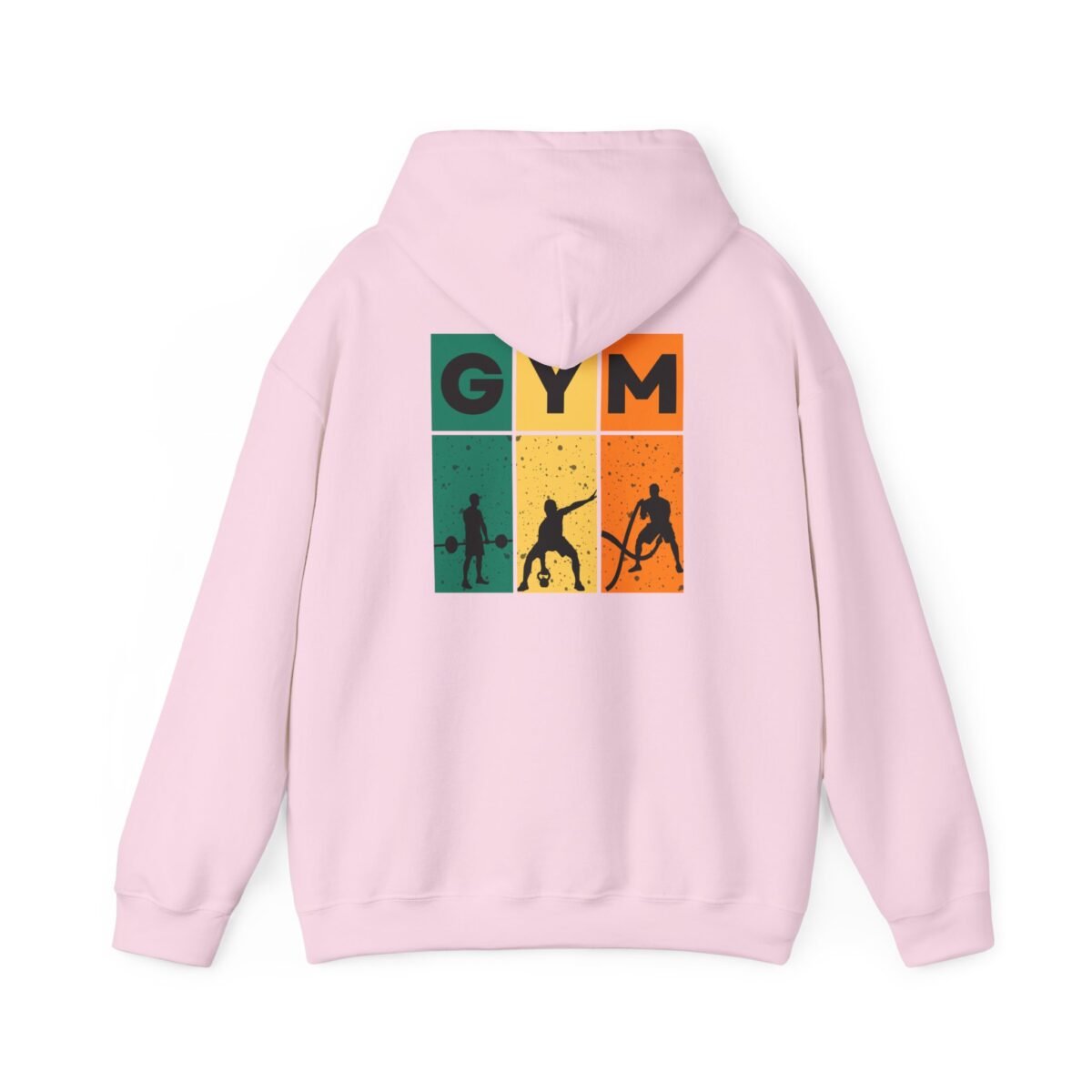 gym unisex hoodie retro fitness silhouette pullover