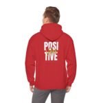 positive vibes unisex hoodie — bold typography motivational backprint