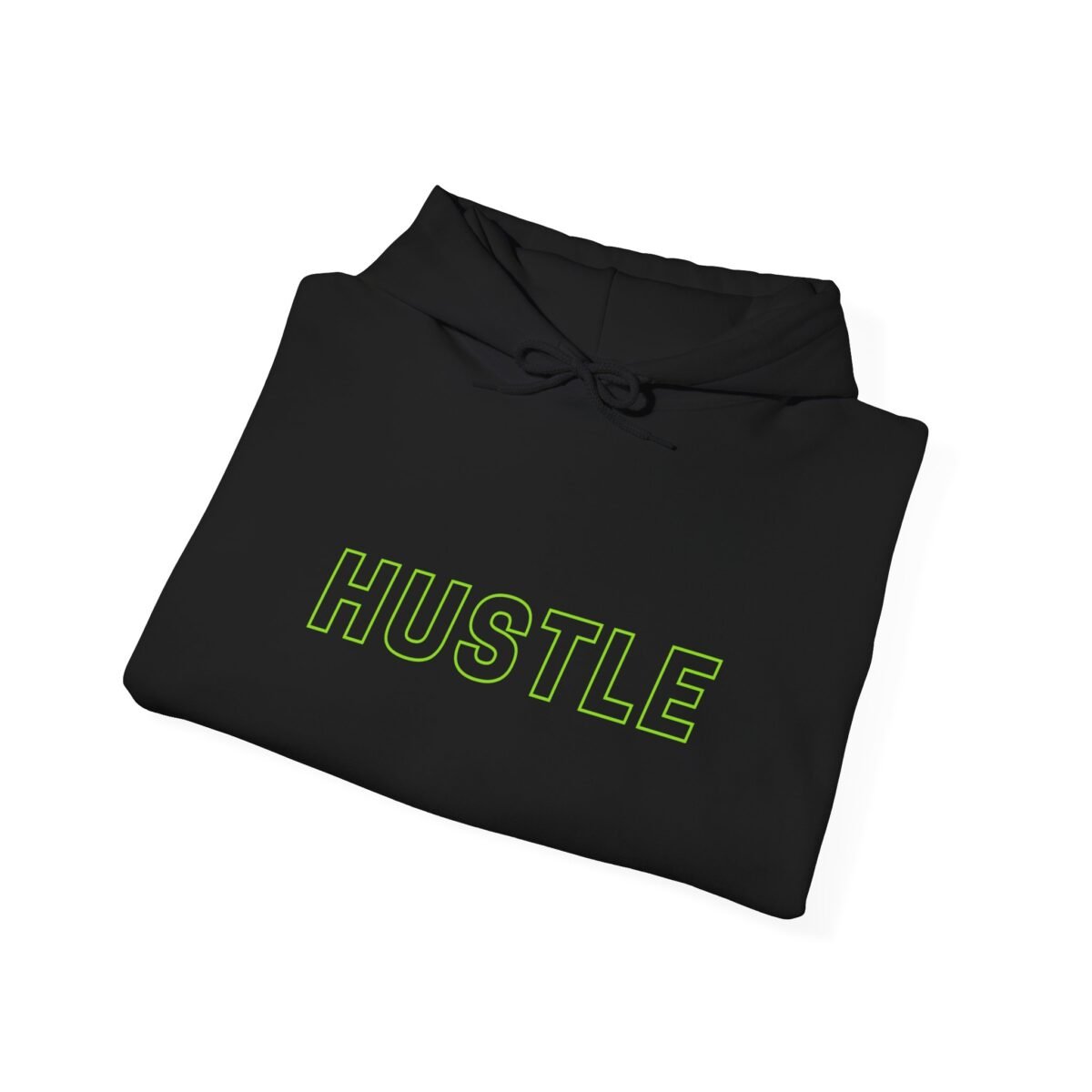 hustle unisex hoodie — neon outline motivational pullover