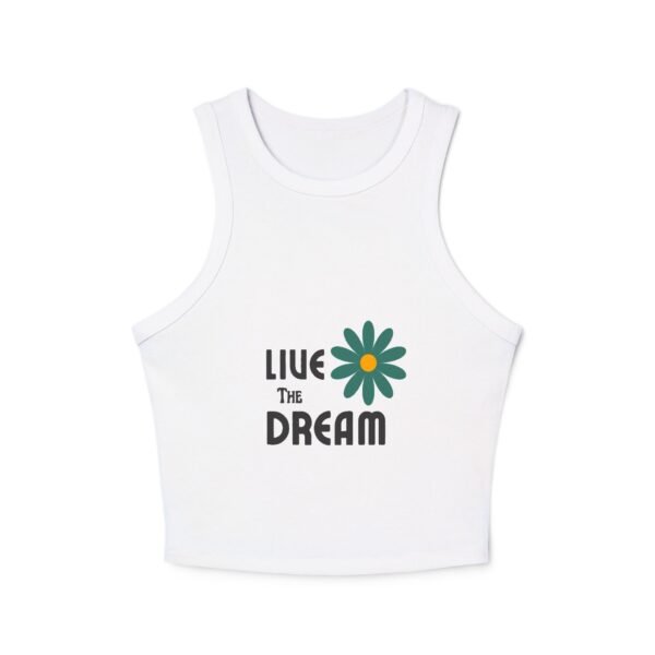 live the dream floral racerback women tank crop top