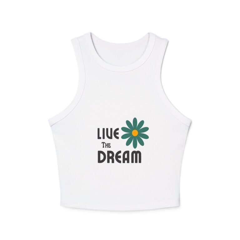 live the dream floral racerback women tank crop top