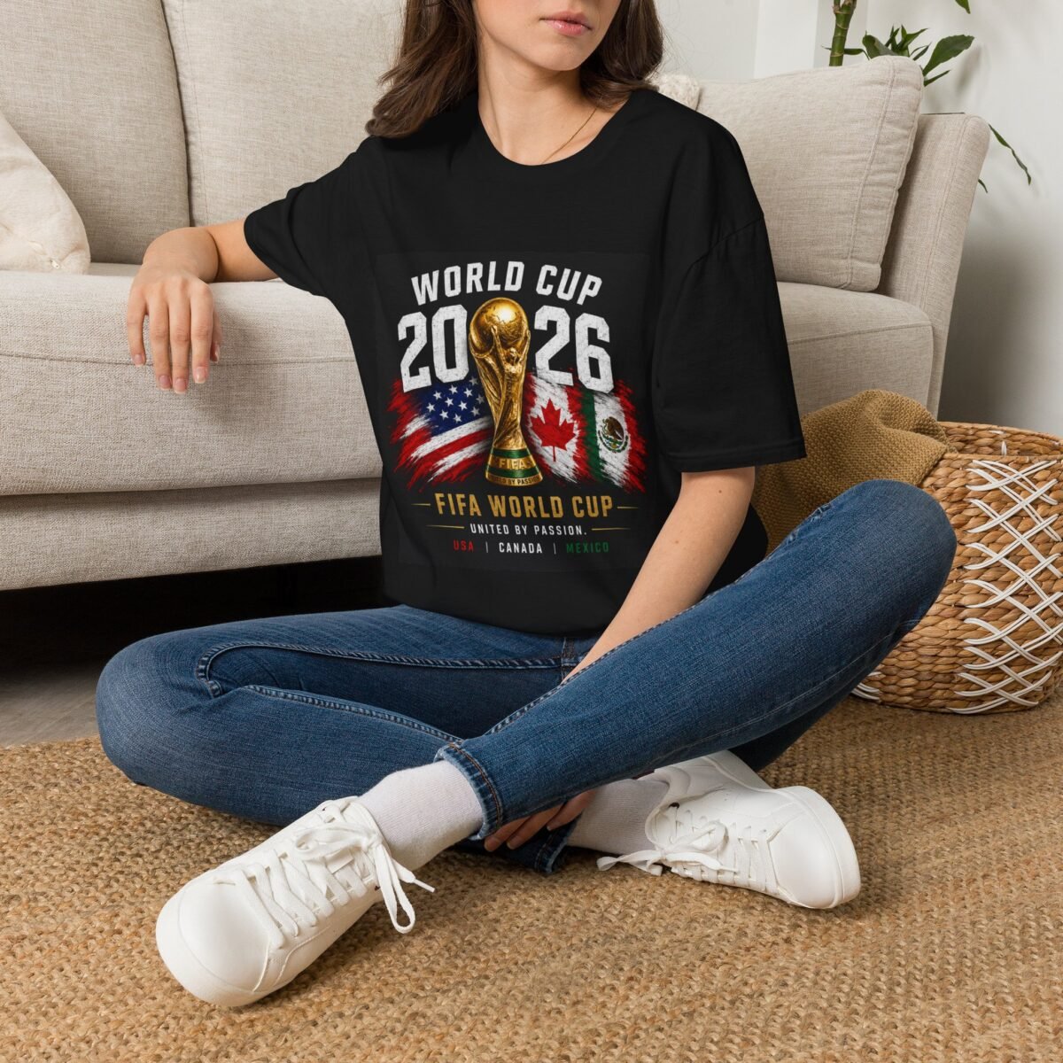 2026 fifa world cup unisex t shirt — usa & mexico co host soccer tee