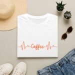 coffee heartbeat unisex t shirt — funny caffeine lover tee