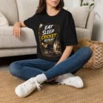 eat sleep cricket repeat unisex t shirt — cricket lover graphic tee