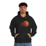 basketball fade unisex hoodie — distressed flying basketball pullover