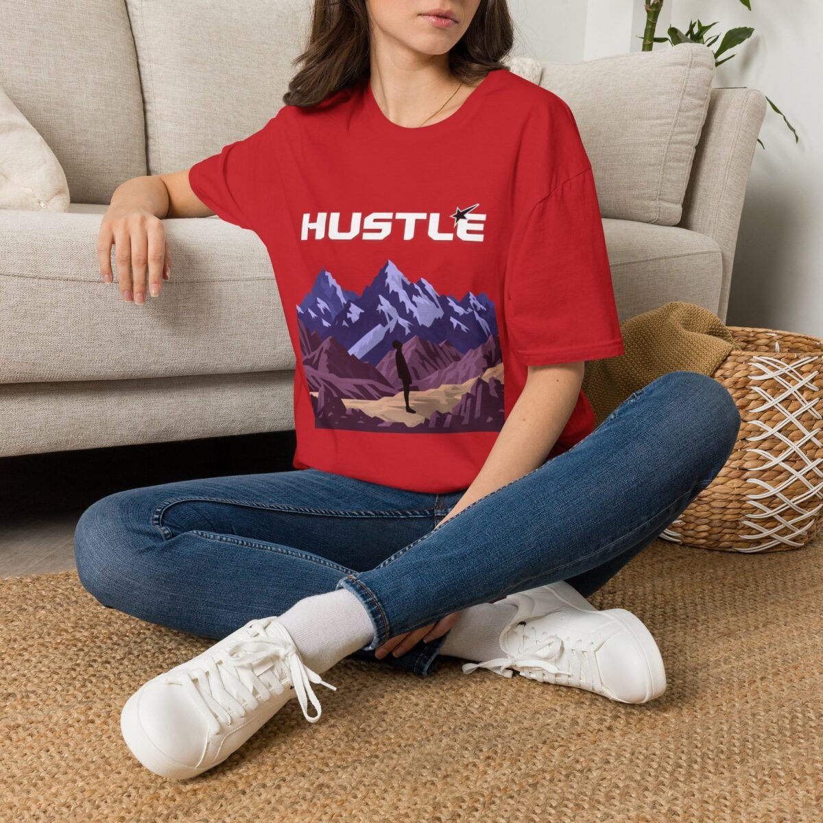 hustle mountain unisex t shirt — motivational adventure graphic tee