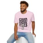 good vibes unisex t shirt — retro bold text graphic tee
